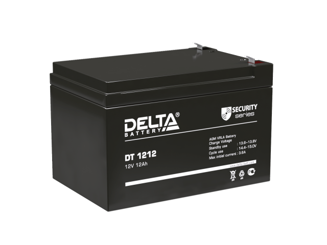 АКБ Delta DT 1212 герметичный, свинцово-кислотный 12В, 12Ач, д.151 х ш.98 х в.95мм