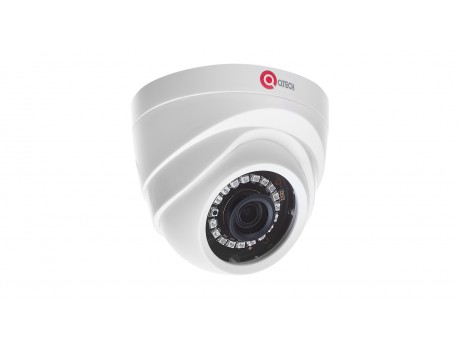 Внутренняя IP-видеокамера Qtech QVC-IPC-202AL 2.8мм, 2 Мп, купольная с микрофоном, ИК-20, IP54