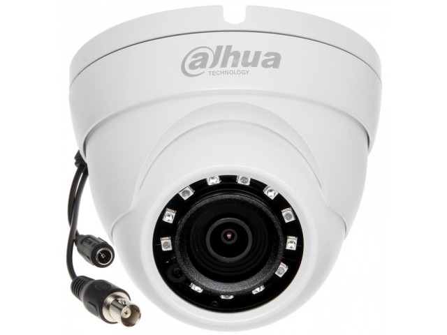 Уличная видеокамера DAHUA DH-HAC-HDW1220MP-0280B 2.8мм, 2 Мп, купольная, ИК-30м, IP67