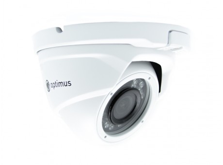 Уличная IP-видеокамера Optimus IP-E042.1(2.8)PE_V.2 2.8мм, 3Мп, купольная, ИК-20м, IР66, антиванд.