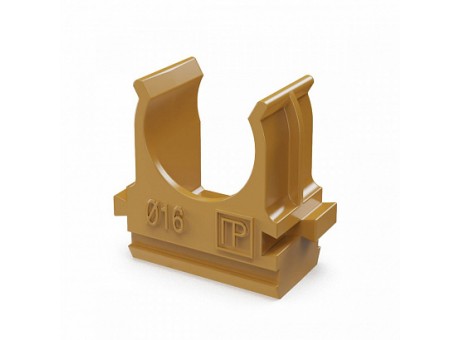 PR13.0051 Клипса трубная для труб, АБС-пластик бук д16 в малой упаковке Промрукав