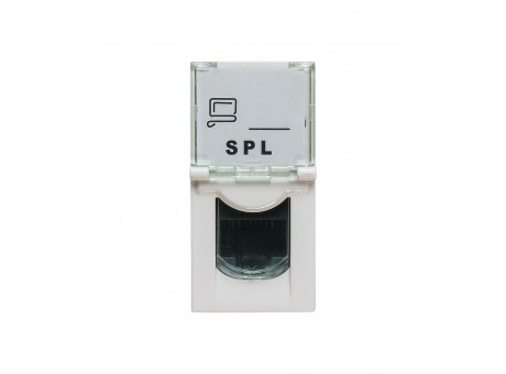 Розетка информационная SPL 200006 1 порт RJ-45 кат. 5е, UTP, 22,5х45мм