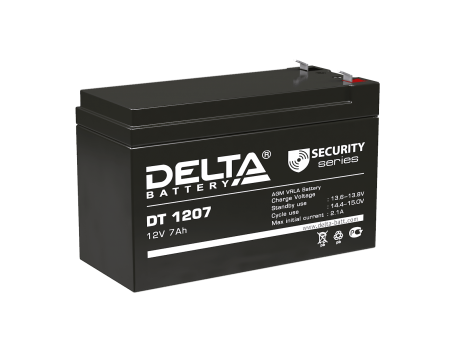 АКБ Delta DT 1207 герметичный, свинцово-кислотный 12В, 7Ач, д.151 х ш.65 х в.95мм