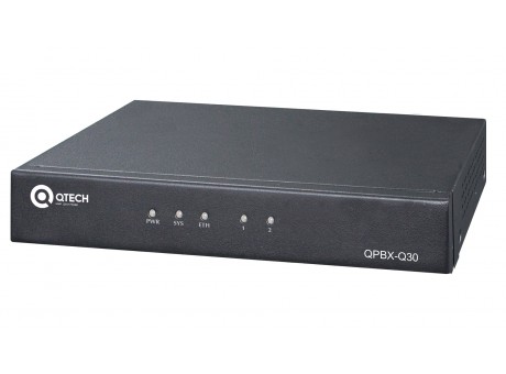 IP-АТС QTECH QPBX-Q30-2FXS, до 30 абонентов, 10 одноврем. разговор., питание ч\з адаптер 220В