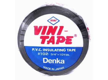 Изолента ПВХ Denka Vini-Tape #102 чёрная 0.15х19х10м Japan