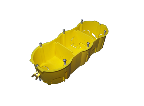 Подрозеточная коробка в стену для суппорта Lanmsater TWT-BX45x135-YL 45х135, желтая