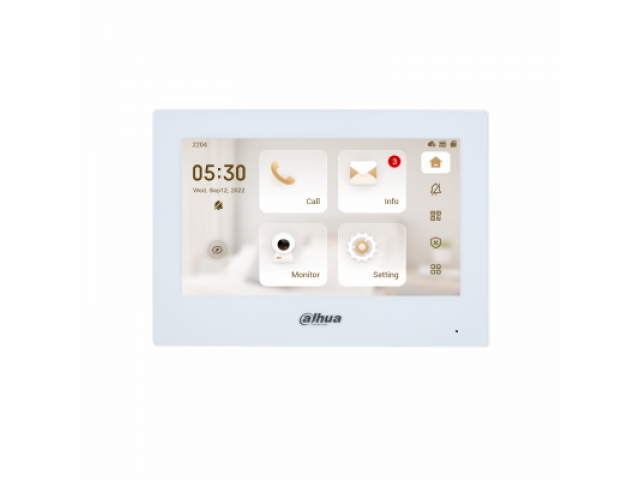 Монитор IP-видеодомофонии Dahua DHI-VTH2621G-WP 7" белый Wi-Fi, PoE