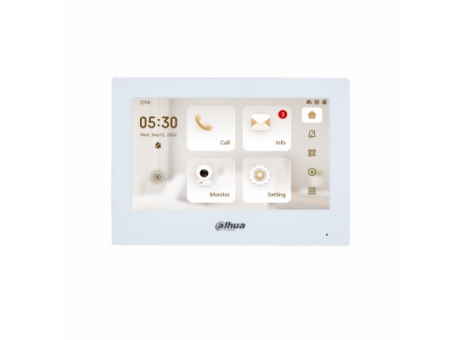 Монитор IP DHI-VTH2621G-P, 7", PoE, разрешение 1024x600, черный, DC 12В/PoE