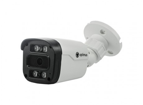 IP-видеокамера Optimus IP-E012.1(2.8)ME_V.1, 2.0M, 4 ИК-диода(до 25м), микрофон, цилиндр, уличная