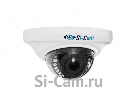 Уличная IP-видеокамера Si-Cam SC-406FМ IR 2.8мм, 4 Мп, купольная антивандальная, микрофон, Wi-Fi