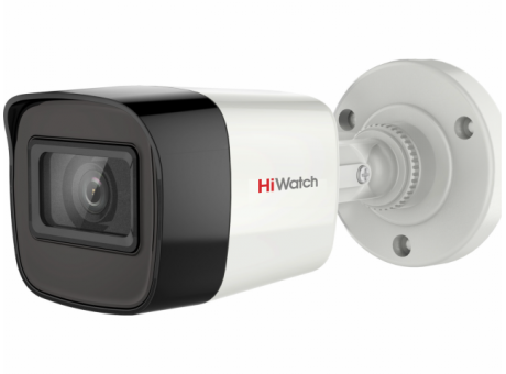 Уличная видеокамера HiWatch DS-T200A 2.8 мм, 2 Мп, цилиндрическая с микрофоном, EXIR-30м, IP66