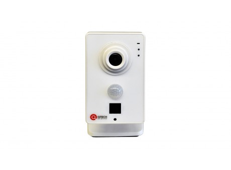 Кубическая IP-видеокамера Qtech QVC-IPC-206WP 2.8мм, 2Мп, внутренняя с микрофоном, Wi-Fi, POE