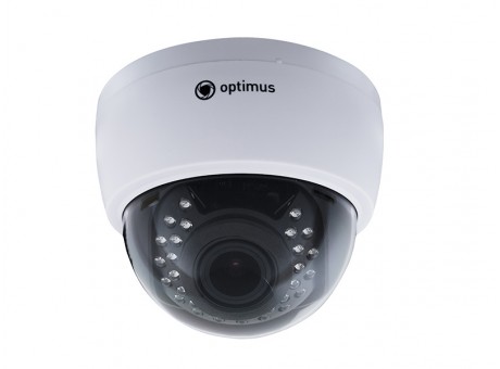 Видеокамера Optimus AHD-H022.1 2.8-12мм _V.2, 2Мп, внутренняя купольная, ИК-20м, пластик
