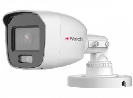 Уличная видеокамера HiWatch DS-T200L 2.8мм 2Мп, цилиндрическая, ColorVu, LED-20м, IP66